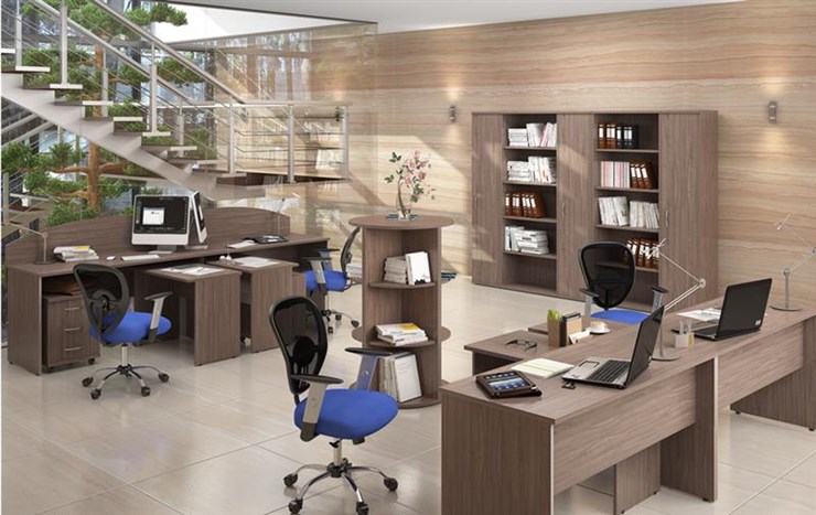 Офисный комплект мебели IMAGO три стола, 2 шкафа, стеллаж, тумба в Биробиджане - изображение 6